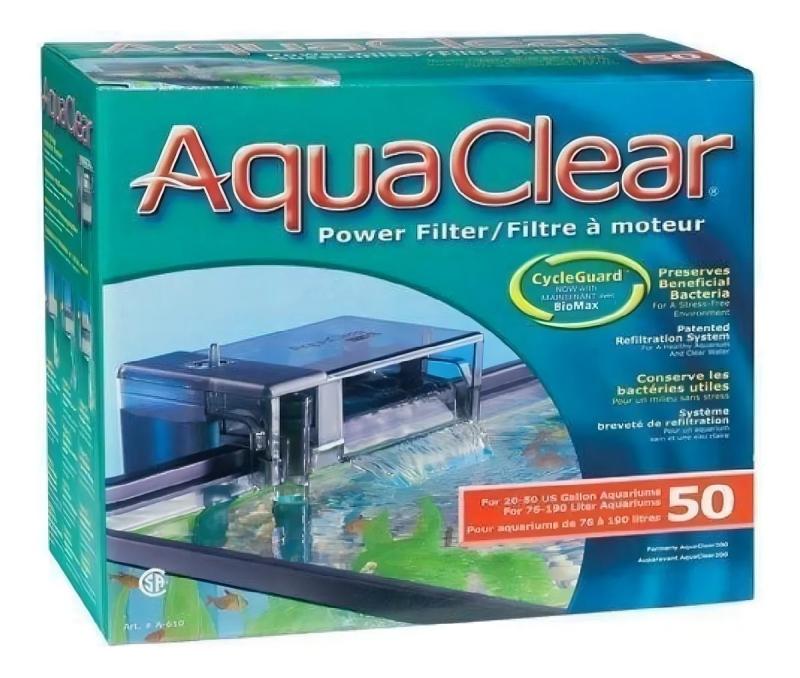 Filtro Cascada Mecanico Aquaclear 50 Pecera 190lt Acuario