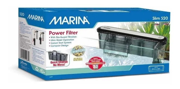 Filtro Cascada Exterior Acuario Pecera Marina Slim S20 75ltr