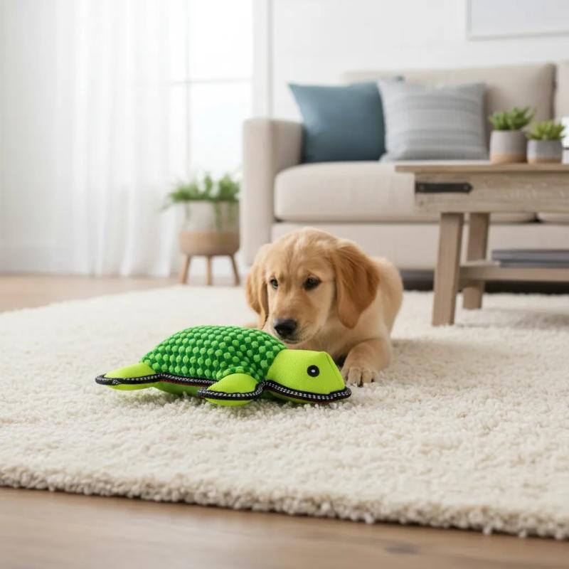 Juguete Para Perros Peluche Tortuga C/ Chifle Bp Mascotas