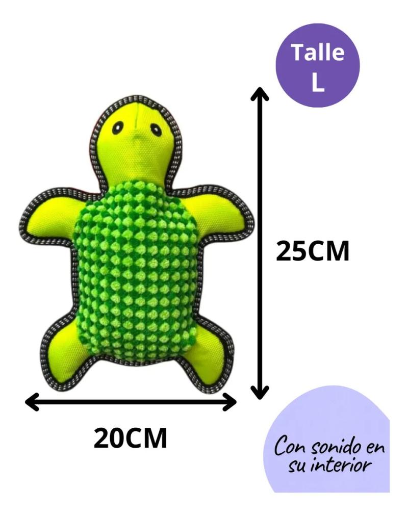 Juguete Para Perros Peluche Tortuga C/ Chifle Bp Mascotas