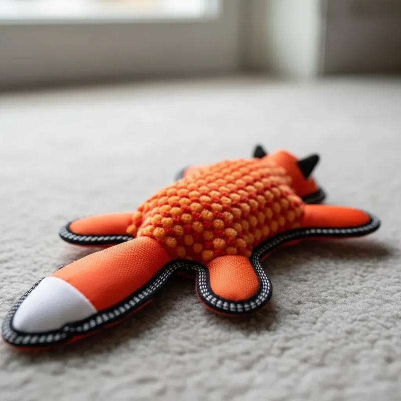 Juguete Para Perros Peluche Zorro C/ Chifle Bp Mascotas