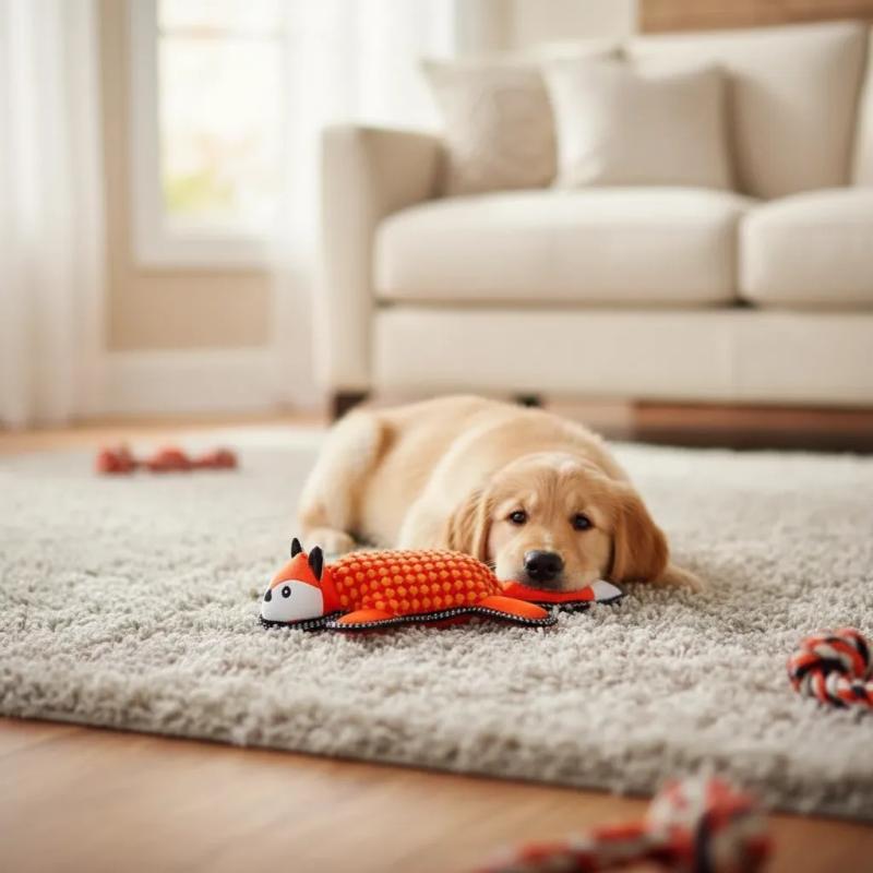 Juguete Para Perros Peluche Zorro C/ Chifle Bp Mascotas