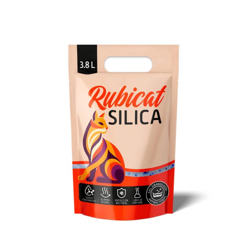 Piedra Silica Neutro Rubicat Para Gatos 3,8lt Antibacterial
