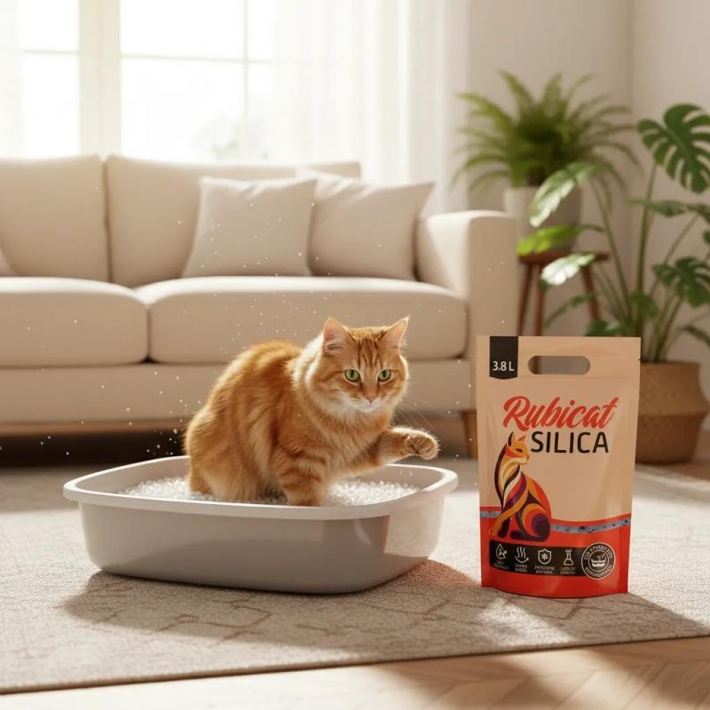 Piedras Sanitarias Para Gatos Rubicat Sílica 3.8lt Neutra X2