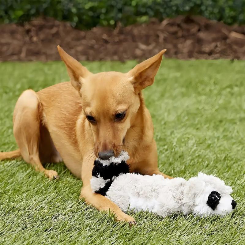 Juguete Peluche Kong Scrunch Knots Mapache C/ Chifle Perros
