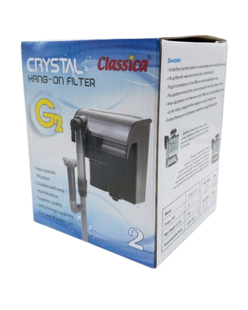Filtro Cascada Interno Crystal 2 500l/h 4.5w Acuario Pecera