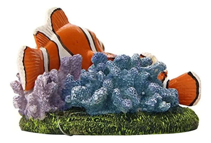 Accesorio Decorativo Piedra Nemo Y Marlin 4 Acuario Pecera