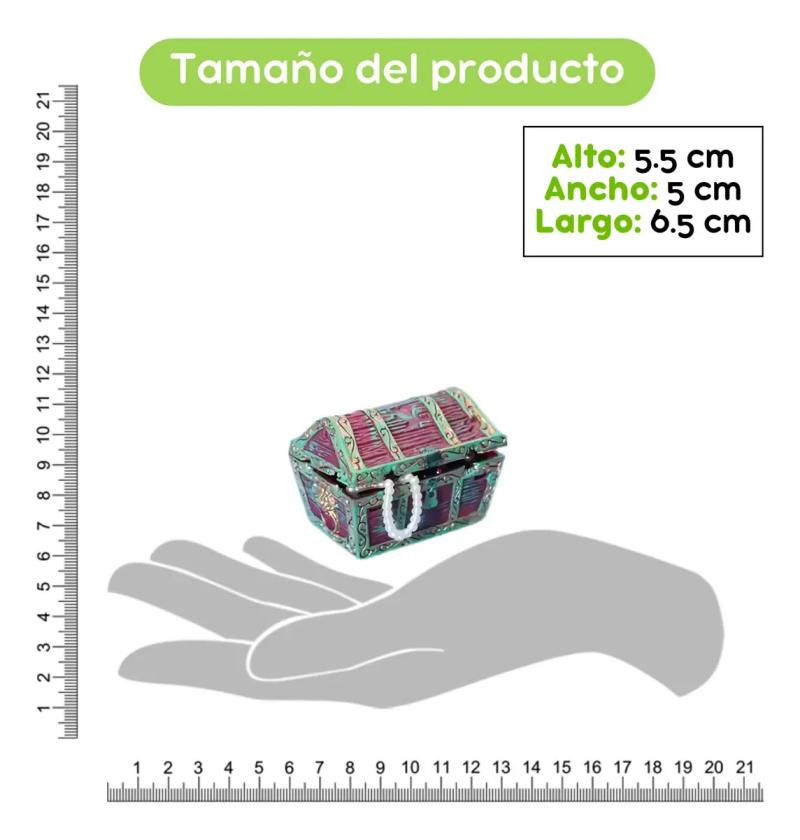 Adorno Decorativo De Resina Con Movimiento Cofre Del Tesoro