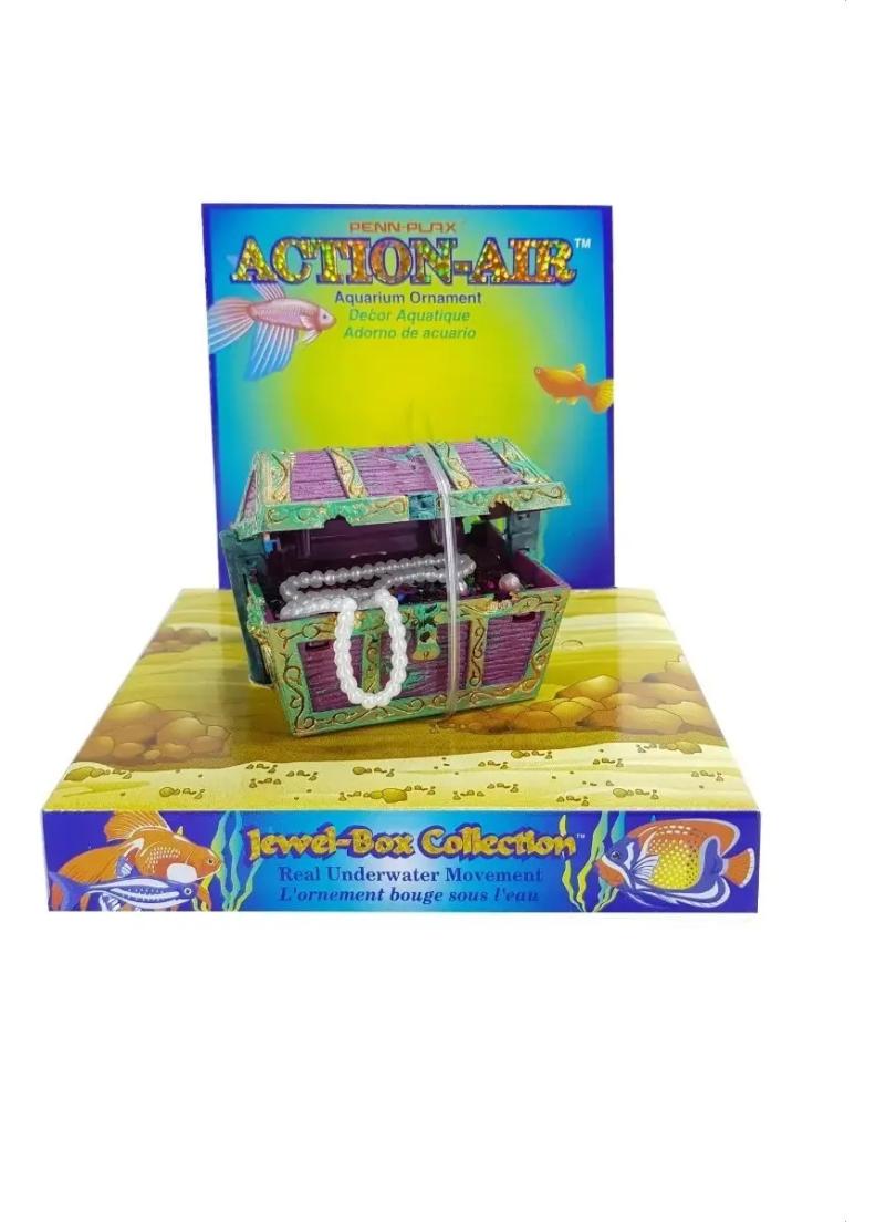 Adorno Decorativo De Resina Con Movimiento Cofre Del Tesoro