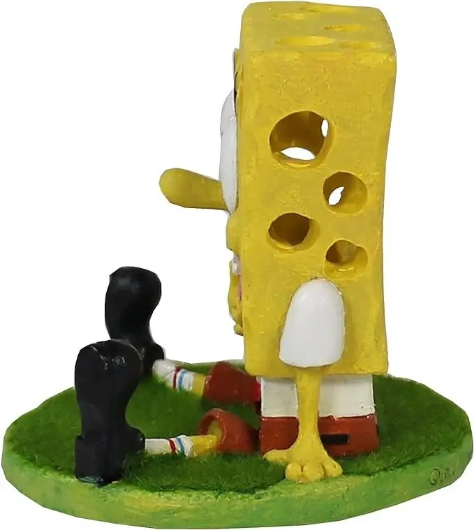 Adorno Decorativo De Resina Bob Esponja Aqua-flora Acuario