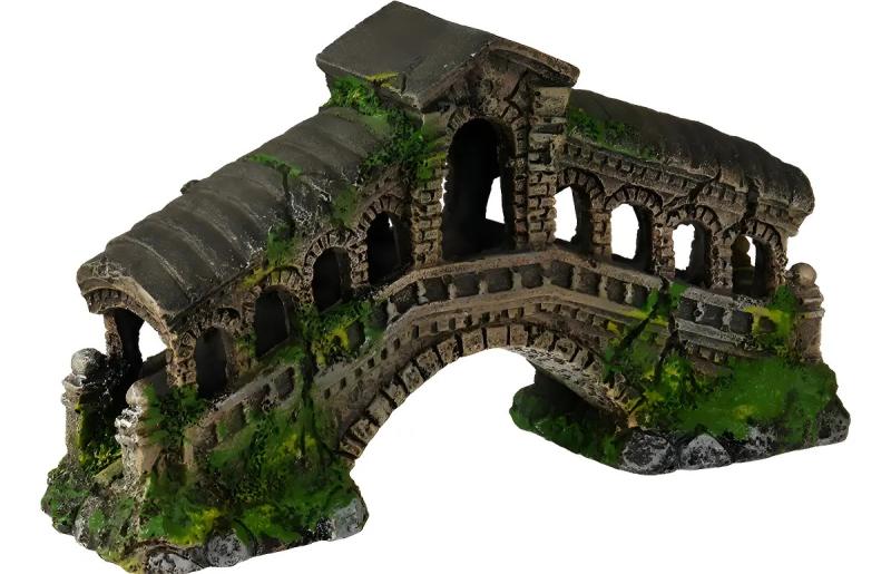 Adorno Decorativo De Resina Puente De Rialto Acuario Pecera