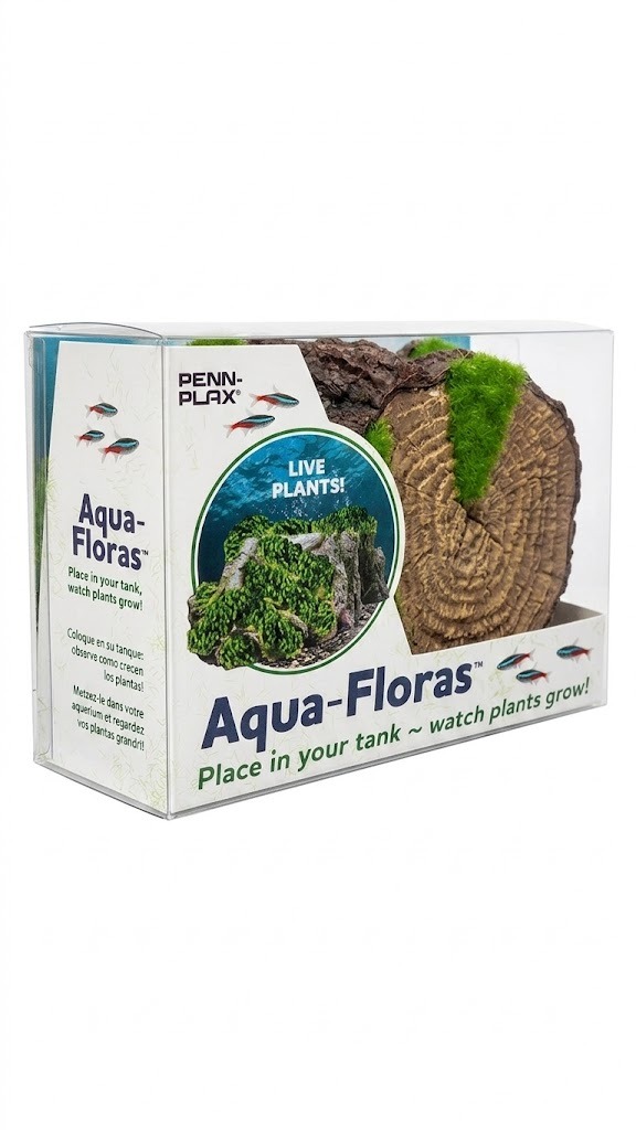 Adorno Decorativo De Resina Stump Tronco C/plantas Acuario