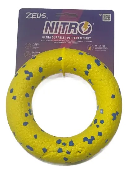 Juguete Anillo Zeus Nitro Medium Flotante 15cm Mascota Perro