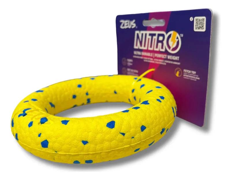 Juguete Anillo Zeus Nitro Medium Flotante 15cm Mascota Perro