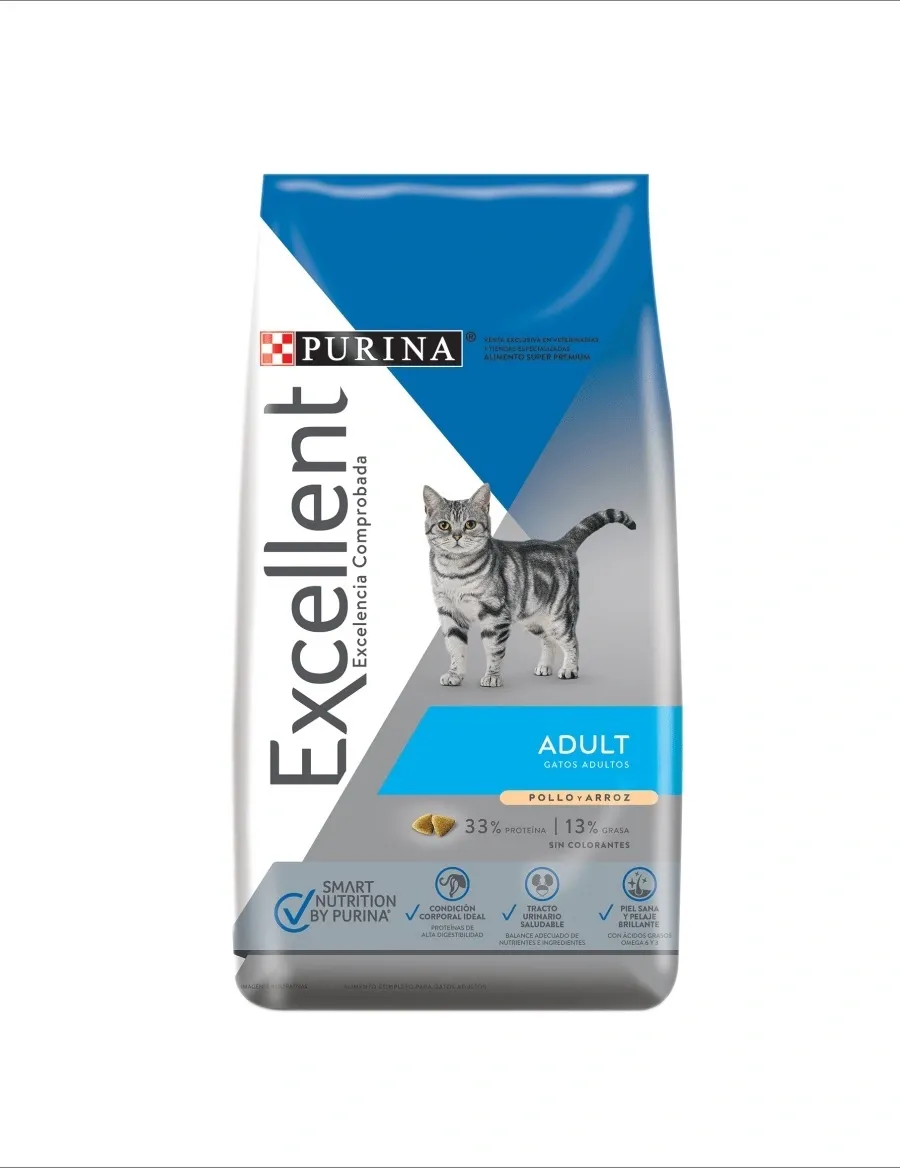 Alimento Excellent Gato Adulto 7.5 Kg Gatos Siames Persa