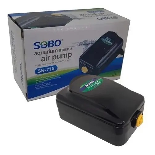 Aireador Silencioso Sb-718 180l/h 3w Sobo Acuario Pecera