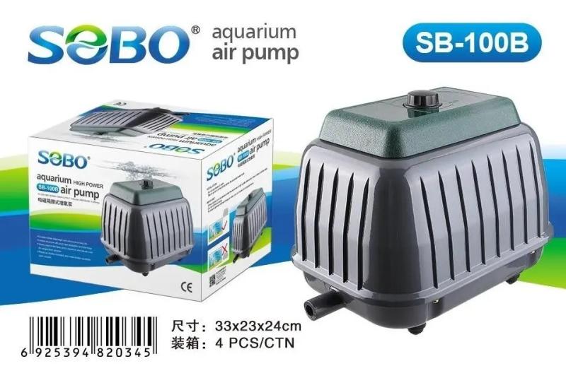 Aireador De Pecera Potente Sb-100b 140l/m 100w Sobo Acuario