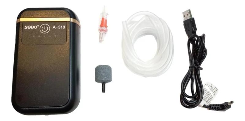 Aireador Mini Bateria Recargable A310 3l/m 1w Sobo Acuario