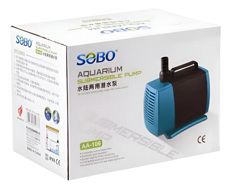 Bomba De Agua Sumergible Aa-106 4000l/h 85w Sobo Acuario