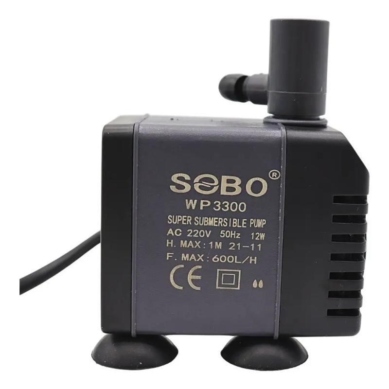 Bomba De Agua Sumergible Wp-3300 600l/h 12w Sobo Acuario