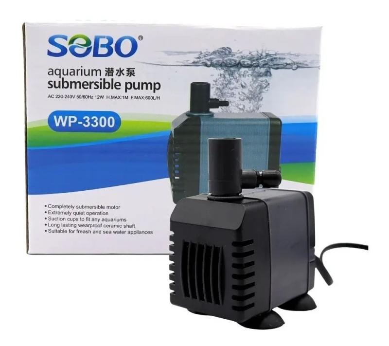 Bomba De Agua Sumergible Wp-3300 600l/h 12w Sobo Acuario