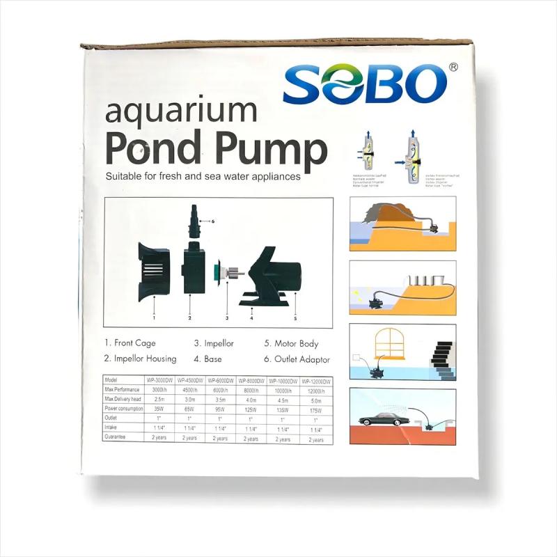 Bomba De Agua Sumergible Wp-6000dw 6000l/h 95w Sobo Acuario