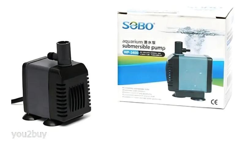 Bomba De Agua Sumergible Wp-3400 880 L/h 15w Sobo Acuario