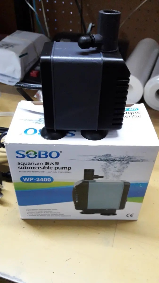 Bomba De Agua Sumergible Wp-3400 880 L/h 15w Sobo Acuario