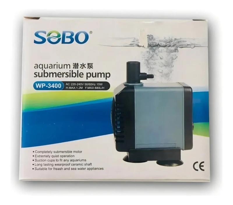 Bomba De Agua Sumergible Wp-3400 880 L/h 15w Sobo Acuario