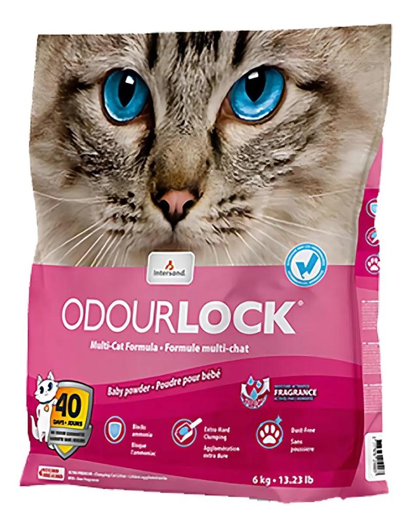 Piedrita Para Gato Aglomerante Odourlock Baby Powder 6kg