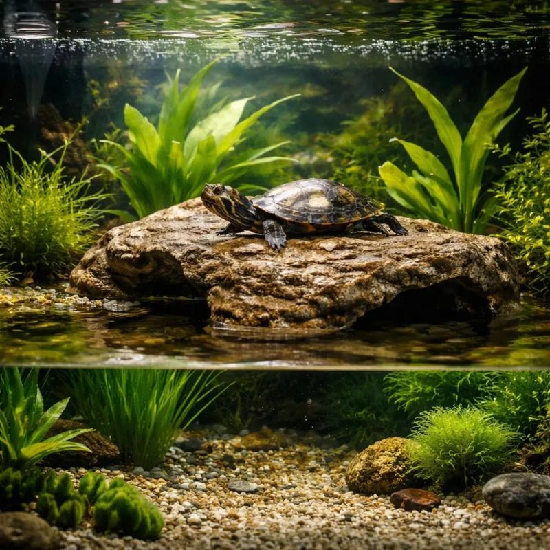 Isla Tortuga Flotante Magenetica Medium Exo Terra Acuario