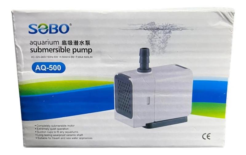 Bomba De Agua Sumergible Aq-500 500l/h 6w Sobo Acuario