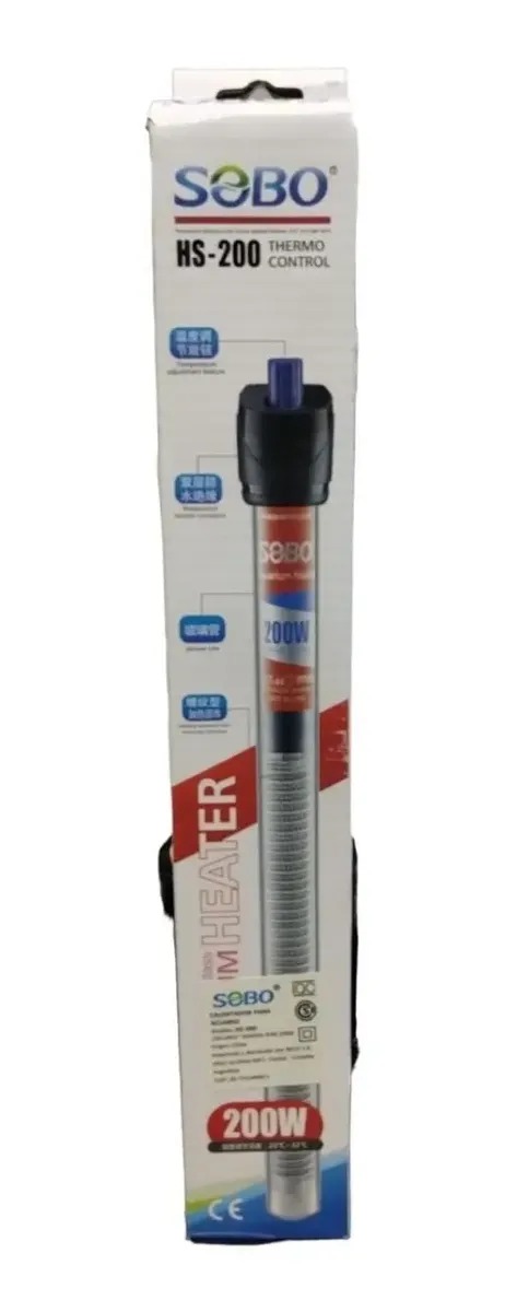 Calefactor De Agua Calentador Sumergible 200w Sobo Acuario