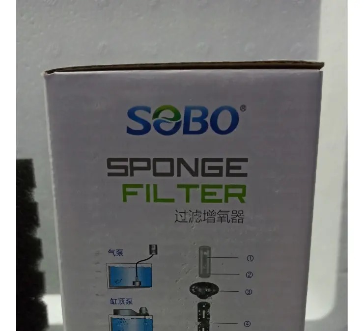 Filtro Esponja Cuadrado Grande Sb-2602 Bioperlas Sobo Acuario