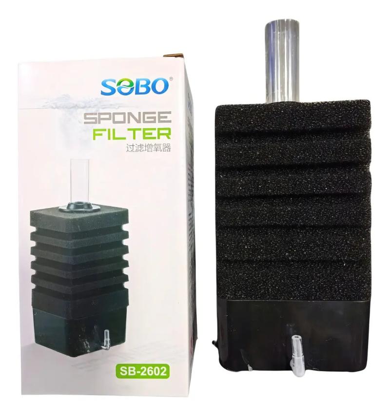 Filtro Esponja Cuadrado Grande Sb-2602 Bioperlas Sobo Acuario