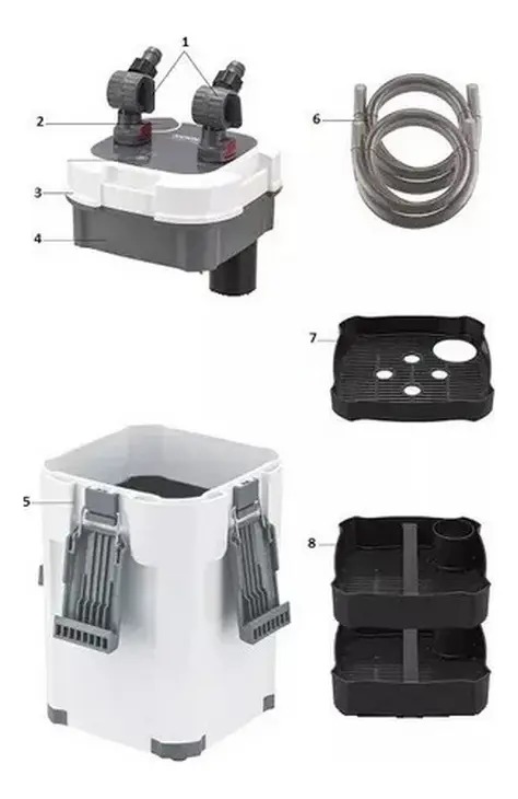 Filtro Botellon Externo Aq-907f-uv 1500l/h 15w Sobo Acuario