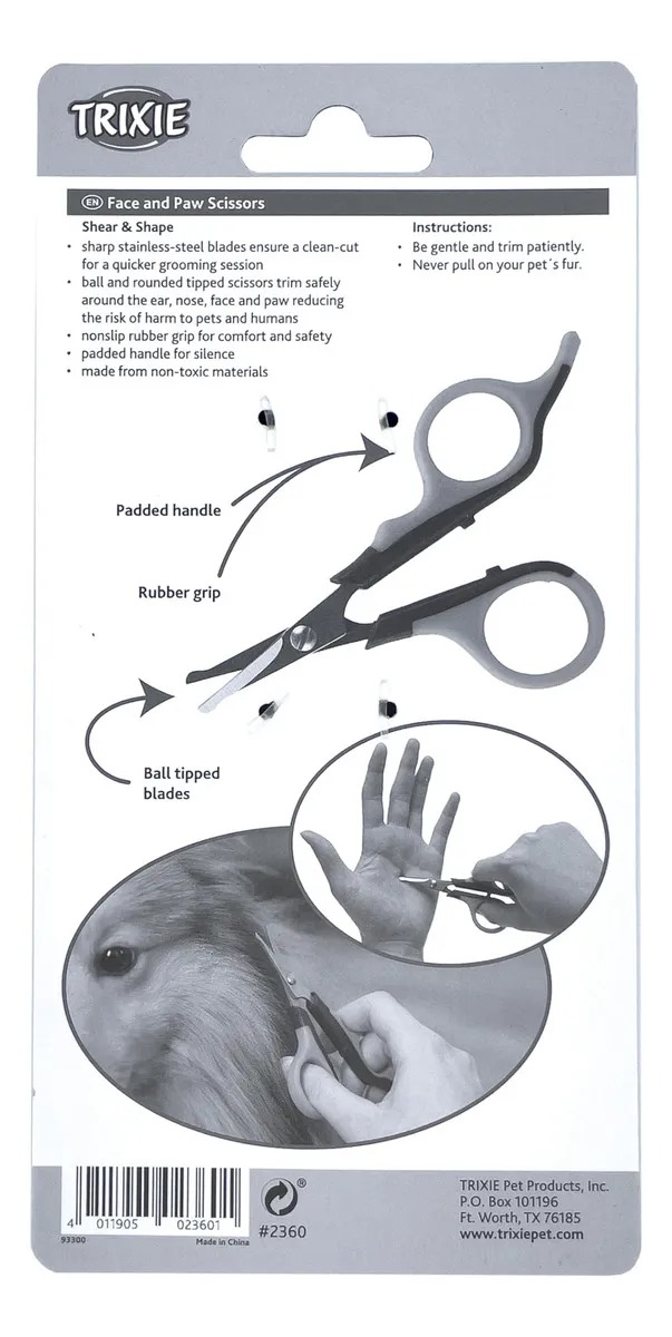 Tijeras Corta Pelo De Aseo Trixie Para Mascotas Perro Gato