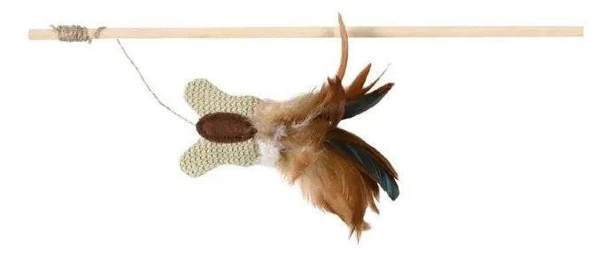 Juguete Varita Cañita Mariposa Y Plumas Trixie Para Gatos