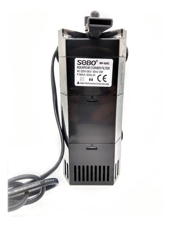 Filtro Interno Esquinero Sobo Wp 505c 600 L/h 12w Acuario