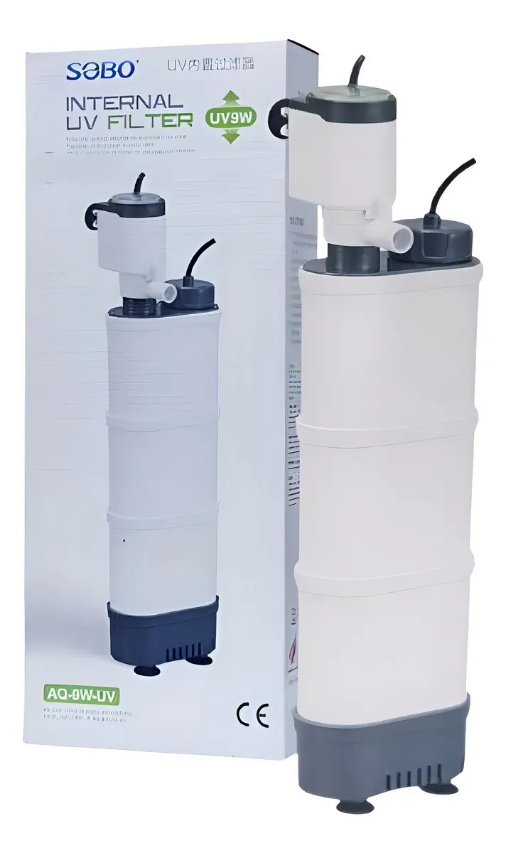 Filtro Interno Aq-9w-uv Lámpara Uv 600l/h 8w Sobo Acuario