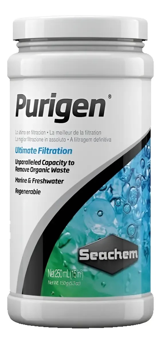 Filtro Purigen Quimico 250ml Reduce Amoniaco Acuario Seachem