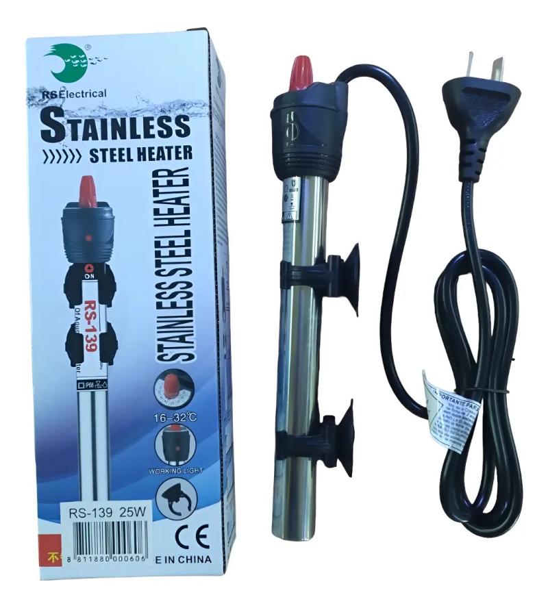Calefactor De Agua Calentador Rs-139 25w Sumergible Acuario