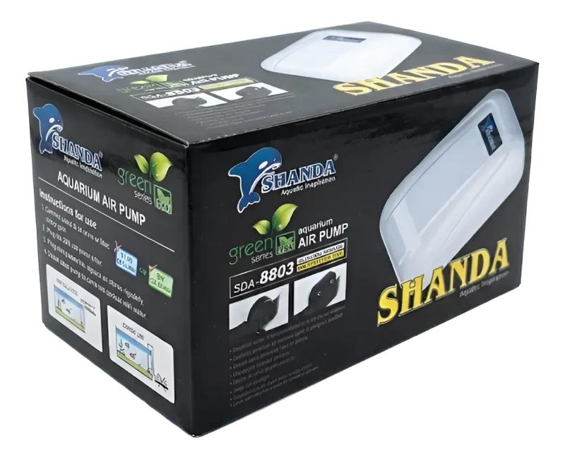 Aireador Bomba De Aire Sda-8803 2x3.5l/m 8w Shanda Acuario