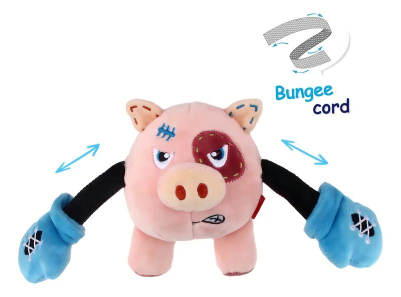 Juguete Peluche Cerdo Rock Zoo Small C/chifle Gigwi Perros