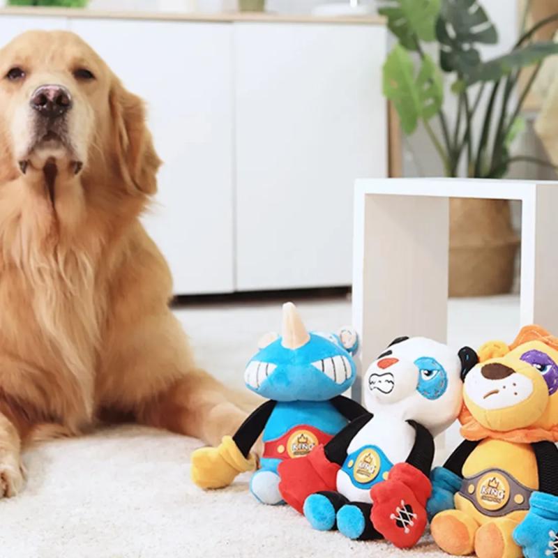 Juguete Peluche Leon King Box Zoo M/l C/ Chifle Gigwi Perros