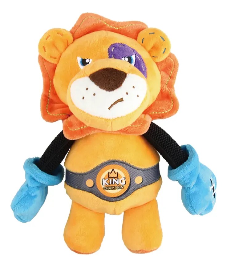 Juguete Peluche Leon King Box Zoo M/l C/ Chifle Gigwi Perros