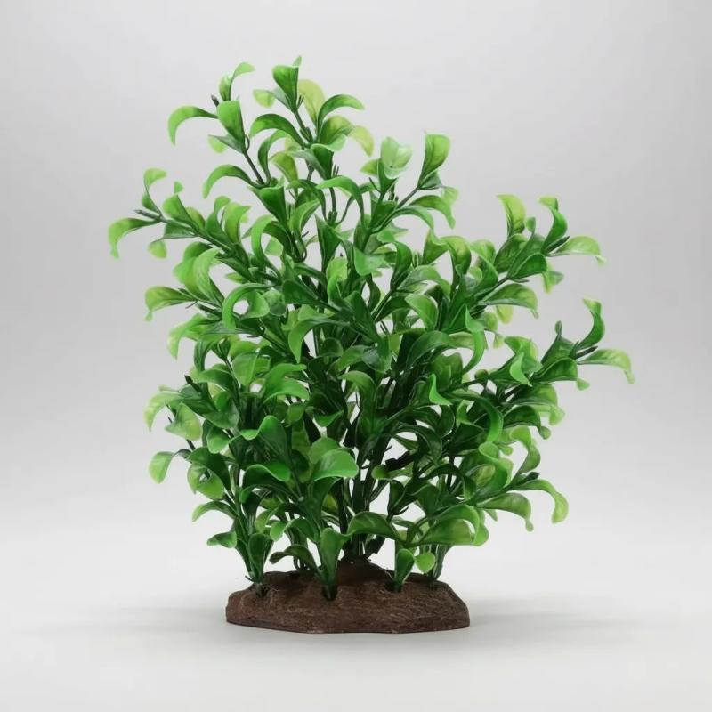 Planta Plastica Artificial Fluval 20cm C/ Base Acuario