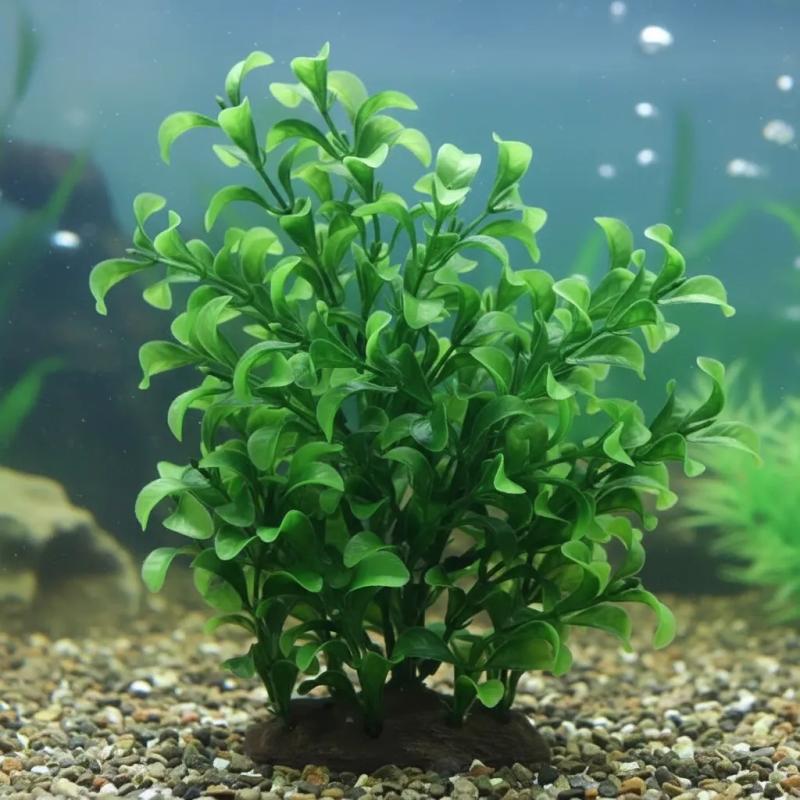 Planta Plastica Artificial Fluval 20cm C/ Base Acuario