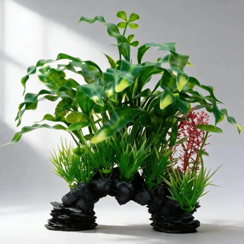 Planta Plastica Artificial Fluval Curly Deco 29x16cm Acuario
