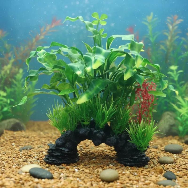 Planta Plastica Artificial Fluval Curly Deco 29x16cm Acuario